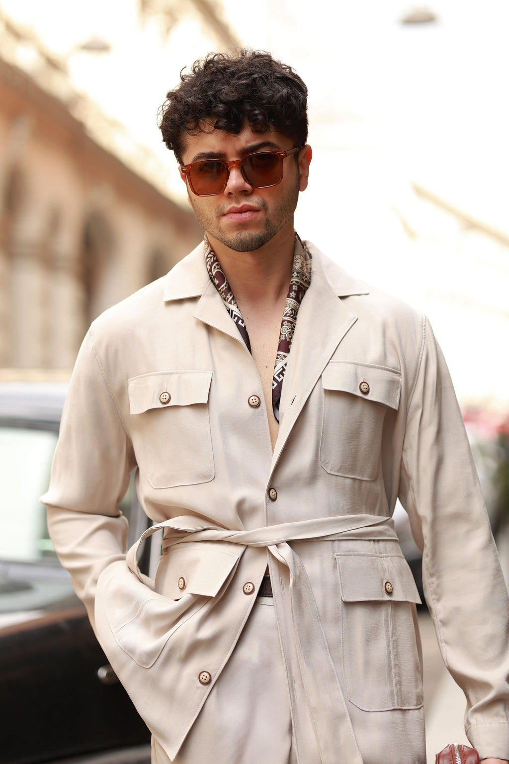 Premium Qualität Set in Beige – 100% Baumwolle, Tencel, Oversize