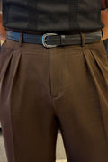 Gürtel in Schwarz – Leder, italienischer Stil
