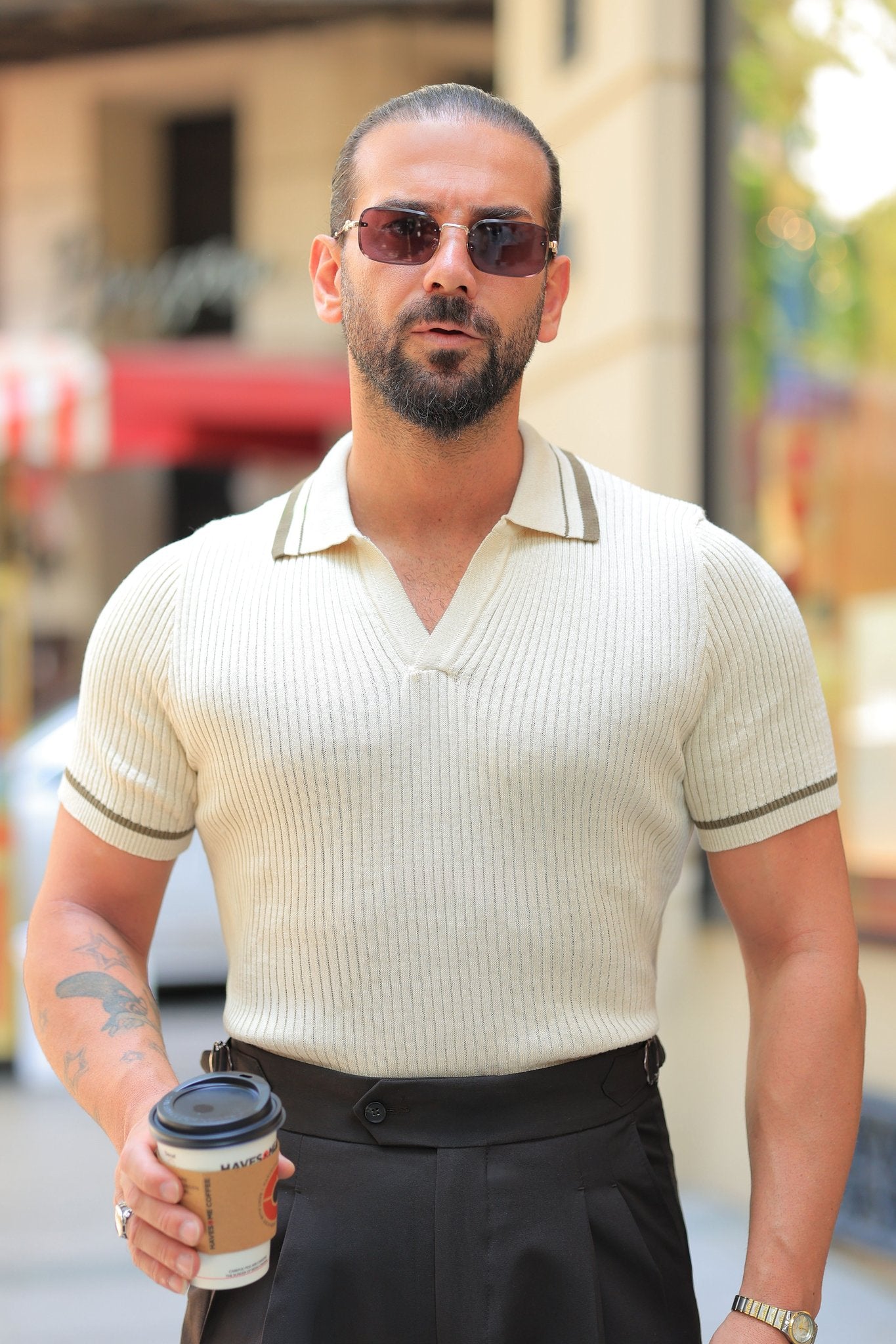AURÉ Signature Rib Polo