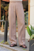 Erstklassig Hose in Braun – 70% Baumwolle / 30% Viskose, Baggy