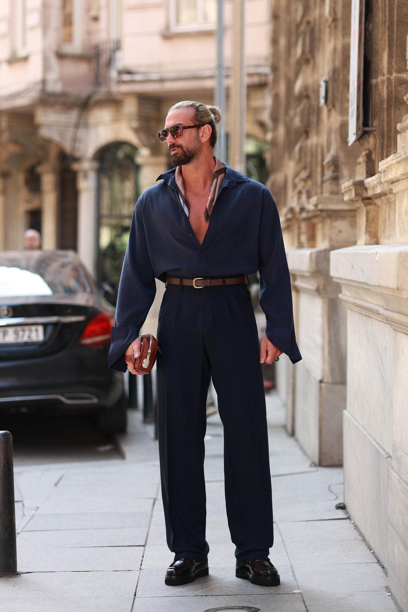 Kombi-Set in Marineblau – Old-Money-Stil