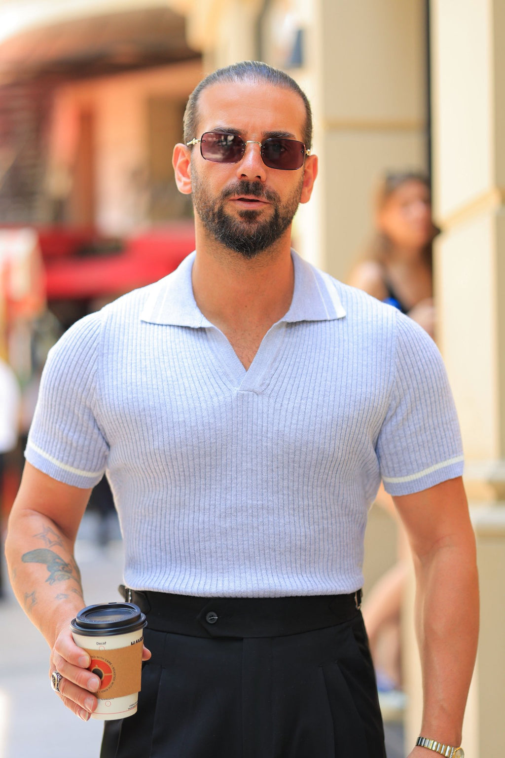 AURÉ Signature Rib Polo