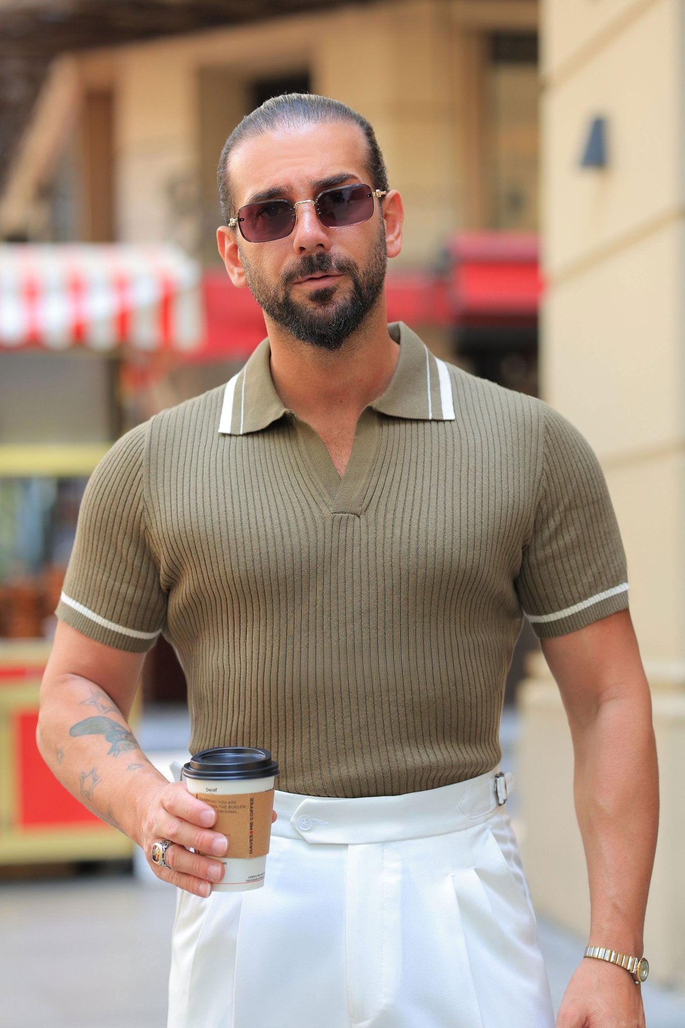 AURÉ Signature Rib Polo