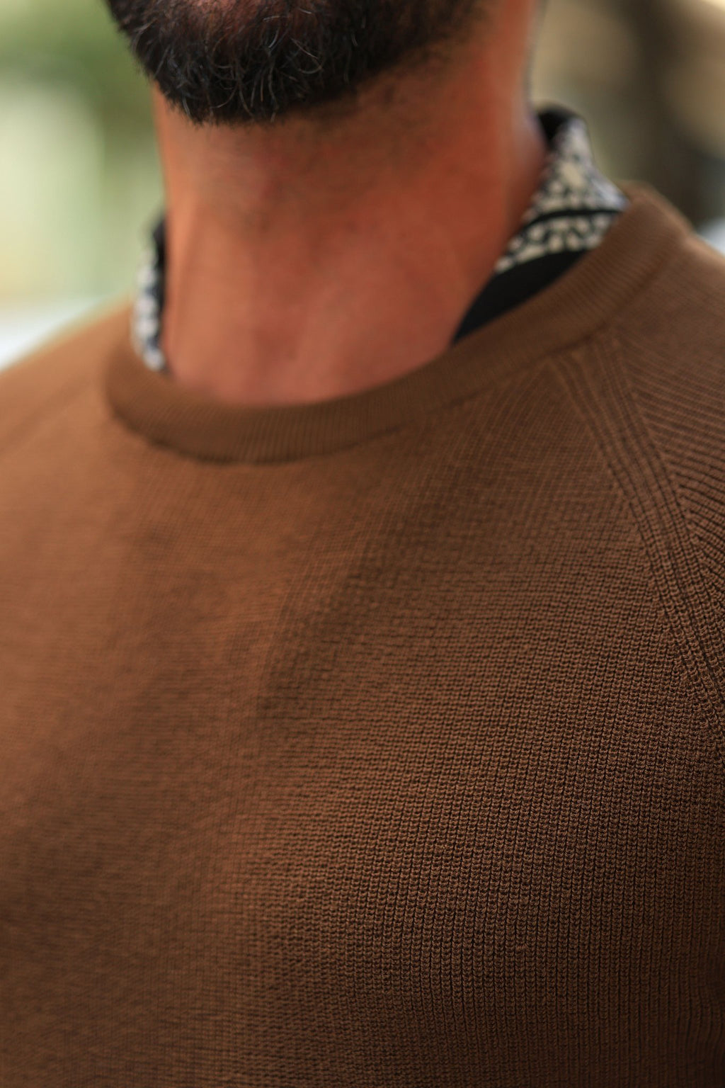 Strickpullover in Braun – 100% reine Baumwolle, Rundhalsausschnitt, Regular Fit
