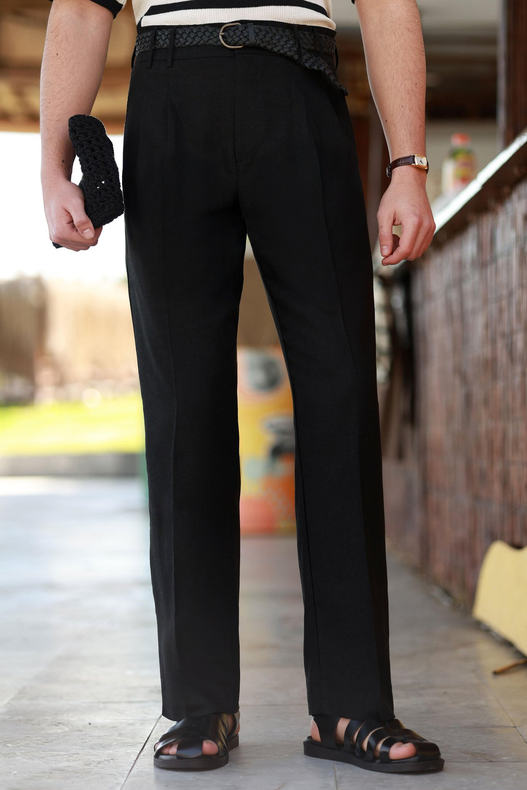 AURÉ Riviera Linen Trouser
