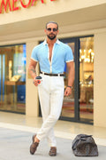 Kombi-Set in Babyblau – italienischer Stil
